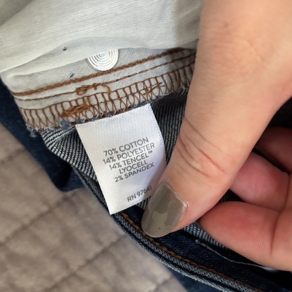 J. Jill High Rise Dark Blue Straight Leg Jeans Size 10R - Picture 6 of 11